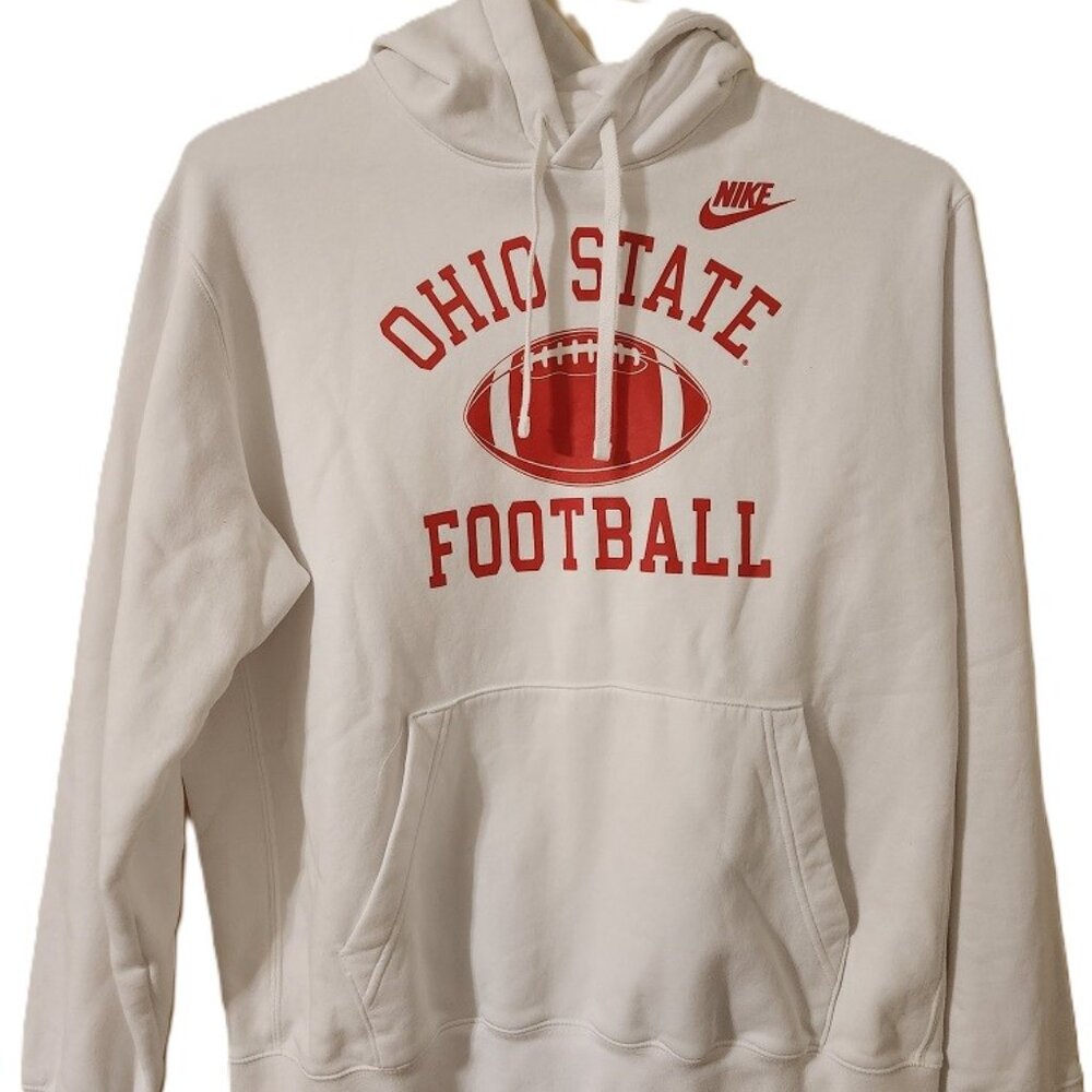 Ohio State Buckeyes Nike Legacy Football Icon Club Fleece Pullover Hoodie -White